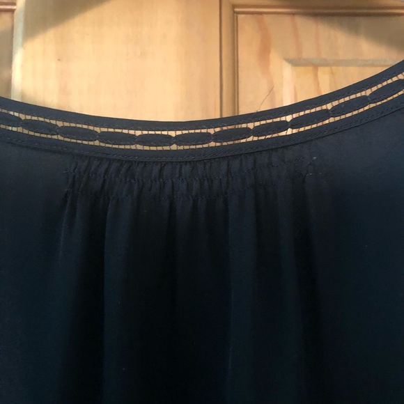 Vince Silk Georgette Smocked Tunic Top - Picture 6 of 8